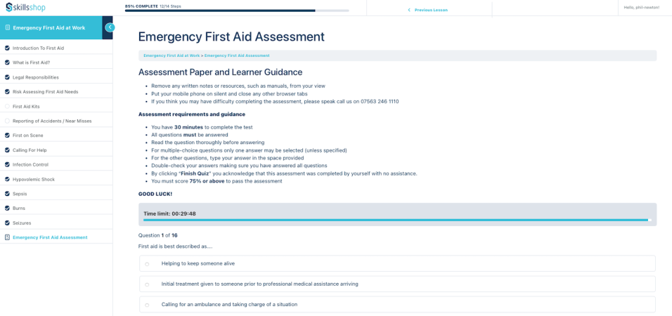 Engaging, self-marking quizzes give instant feedback and help track learner progress