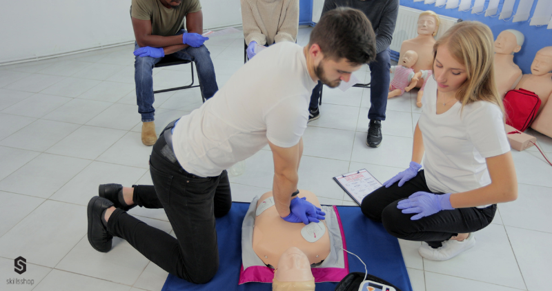 Basic Life Support AED training course half day in person blended